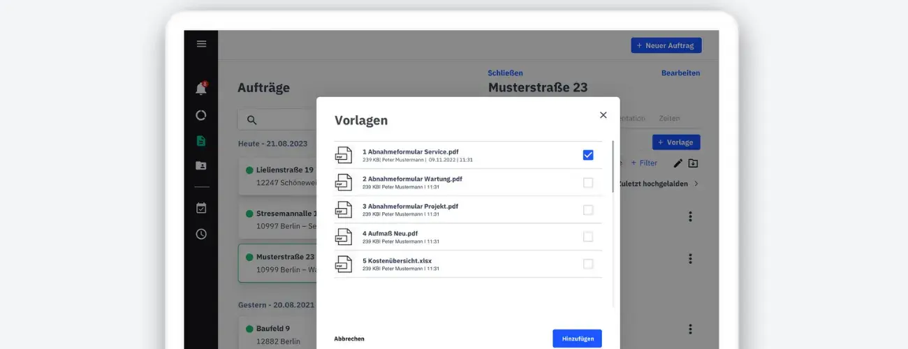 Dokumentation mit der Meisterwerk App