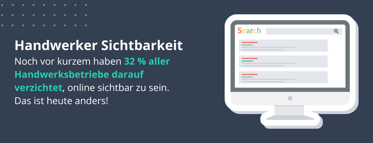Bis vor kurzem nutzten nur 32 Prozent aller Handwerksbetriebe das Internet zur Kundenakquise.