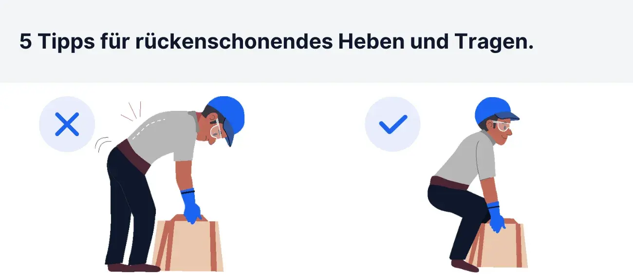 Tipps für das richtige Heben und Tragen von Lasten